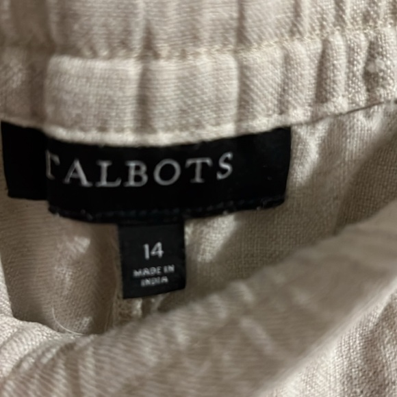Sz 14 Talbots linen pants full length GUC - Picture 3 of 4